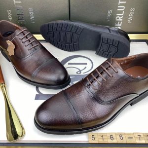 Berluti, Brown Leather shoes.