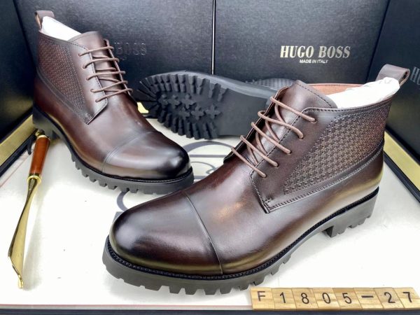 Hugo Boss, Brown Genuine Leather Shoes.