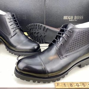 Hugo Boss, Black Leather Shoes.