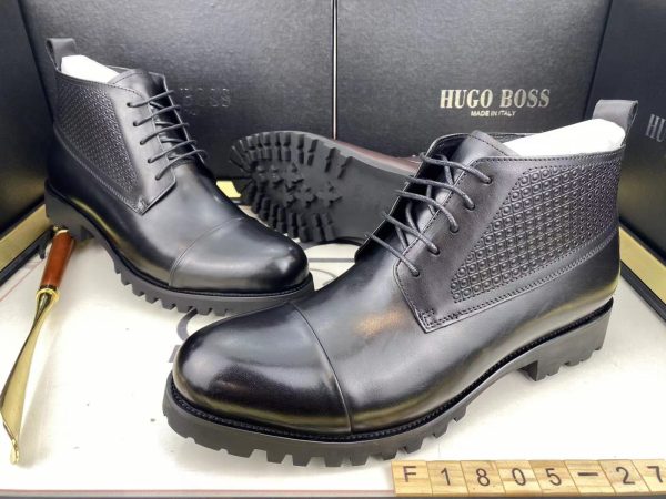 Hugo Boss, Black Leather Shoes.