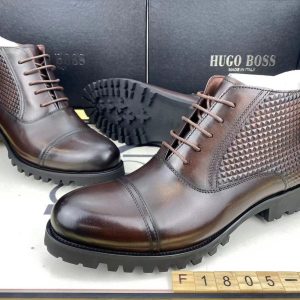 Hugo Boss, Brown Shoes With Laces.