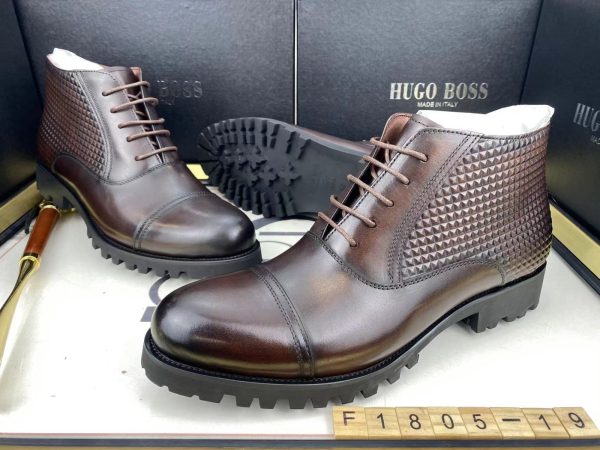 Hugo Boss, Brown Shoes With Laces.