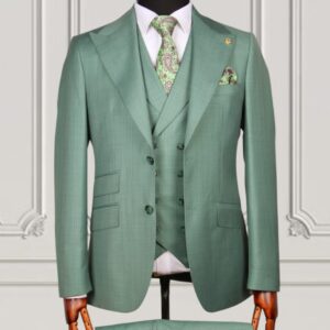 Green mens suit