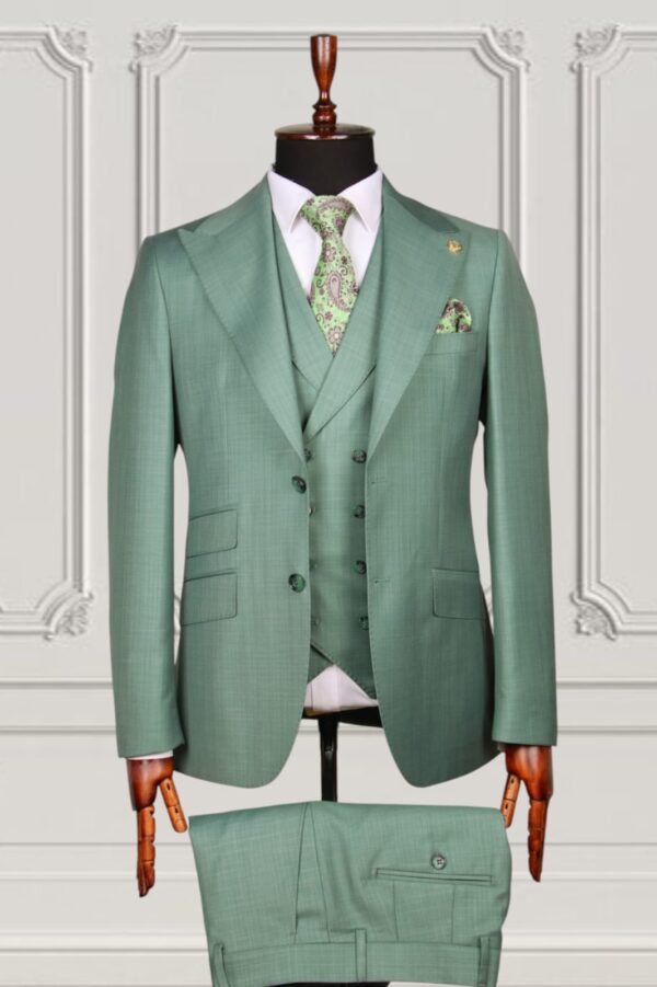 Green mens suit