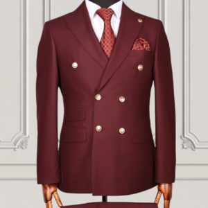 burgundy suit