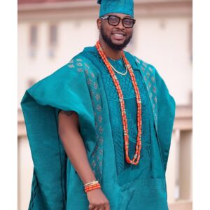 Green Agbada Style For Groom