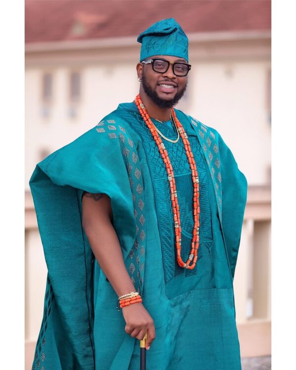 Green Agbada Style For Groom