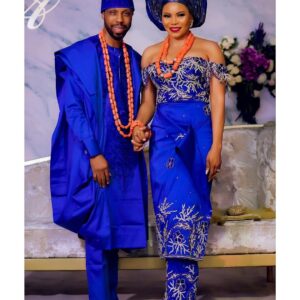Royal Blue Agbada Design