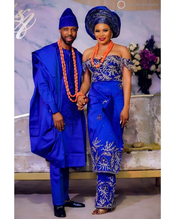 Royal Blue Agbada Design