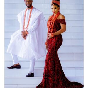 White Agbada Style for Groom