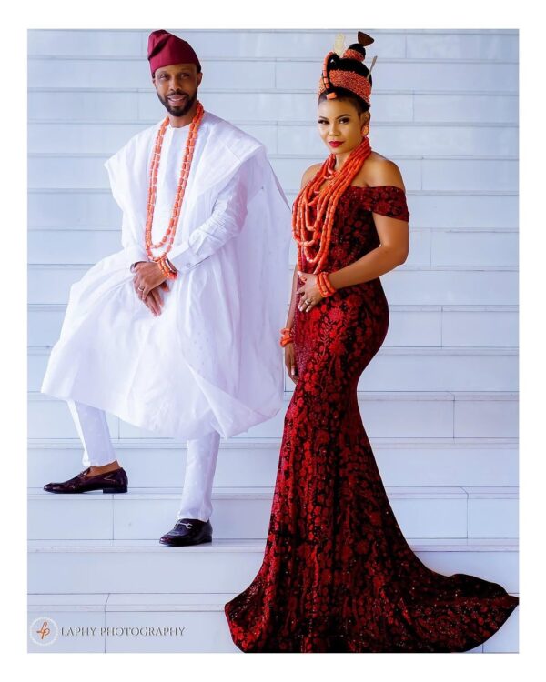 White Agbada Style for Groom