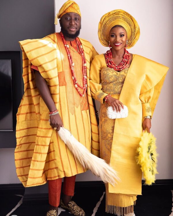 Yellow Agbada Design for Groom