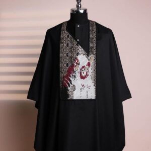 Black Agbada with Modern Design