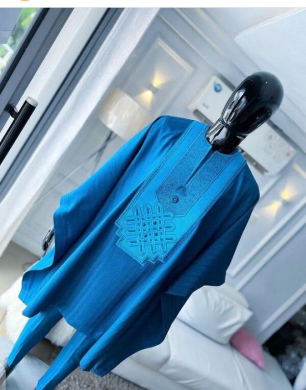 Dark Blue Agbada For Guys