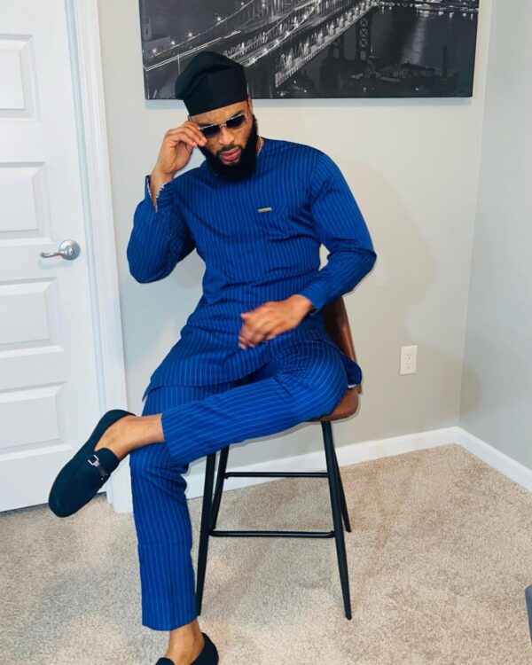 Royal Blue Senator African Suit