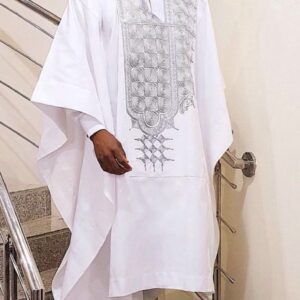 White Agbada For Men