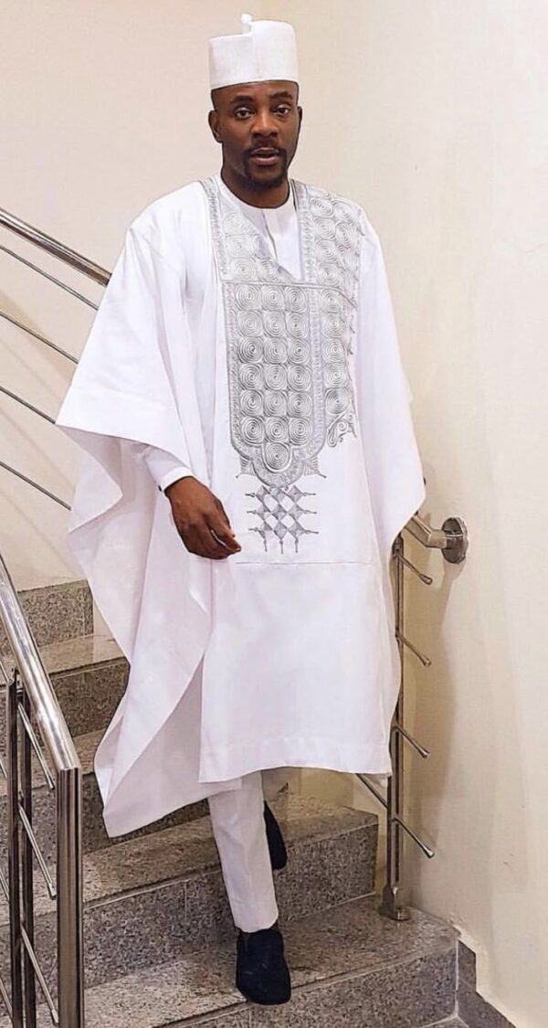 White Agbada For Men