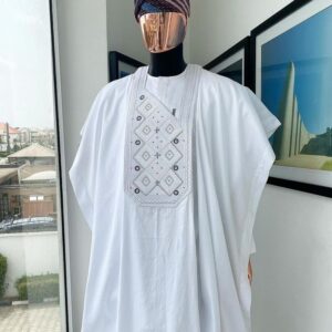 White Agbada For Guys