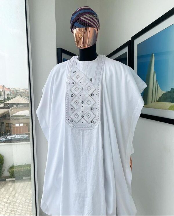 White Agbada For Guys