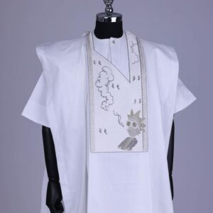 White Agbada For Men