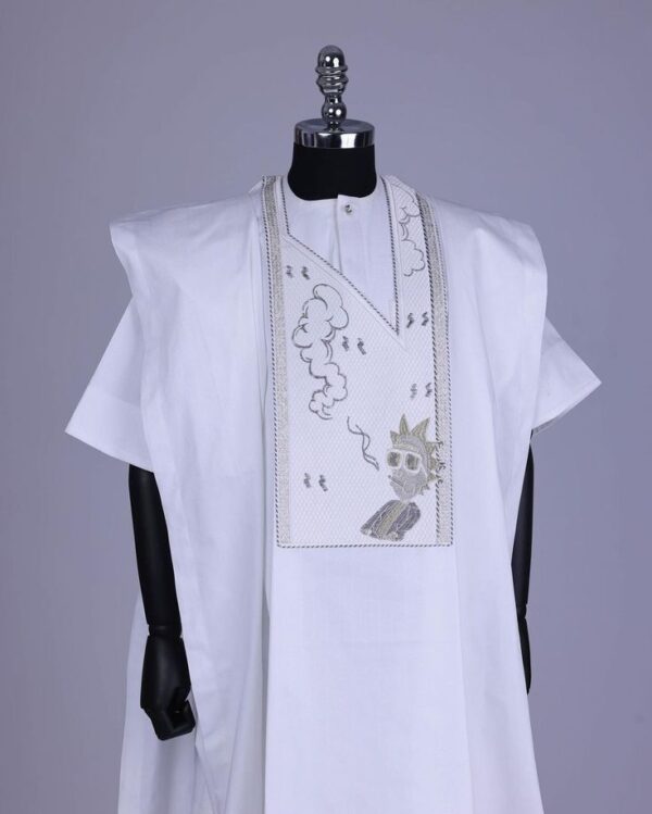 White Agbada For Men