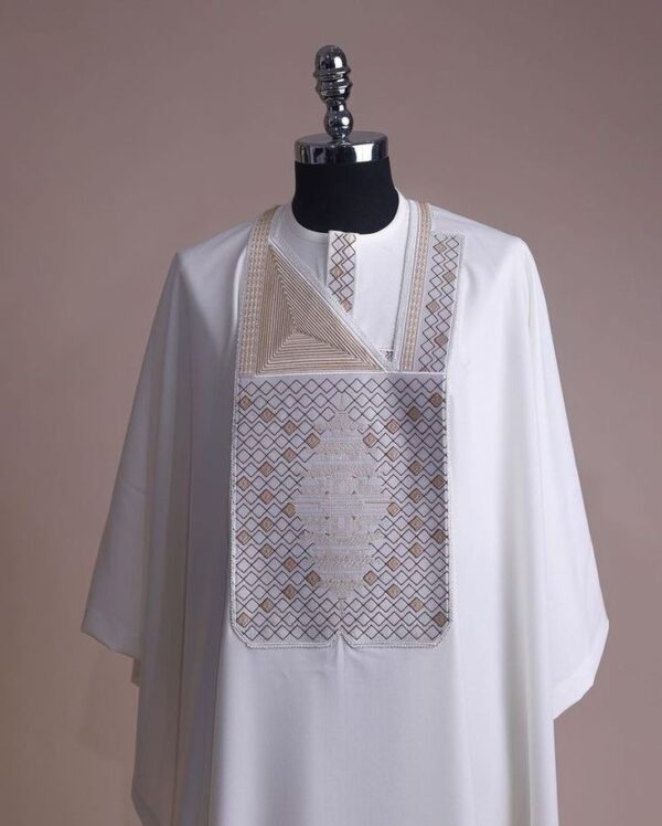 White Agbada Design For Guys