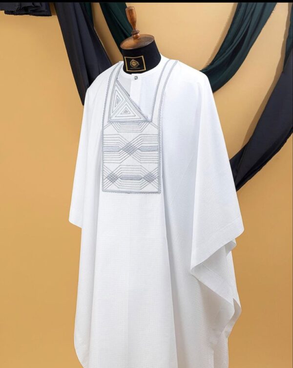 White Agbada For Men
