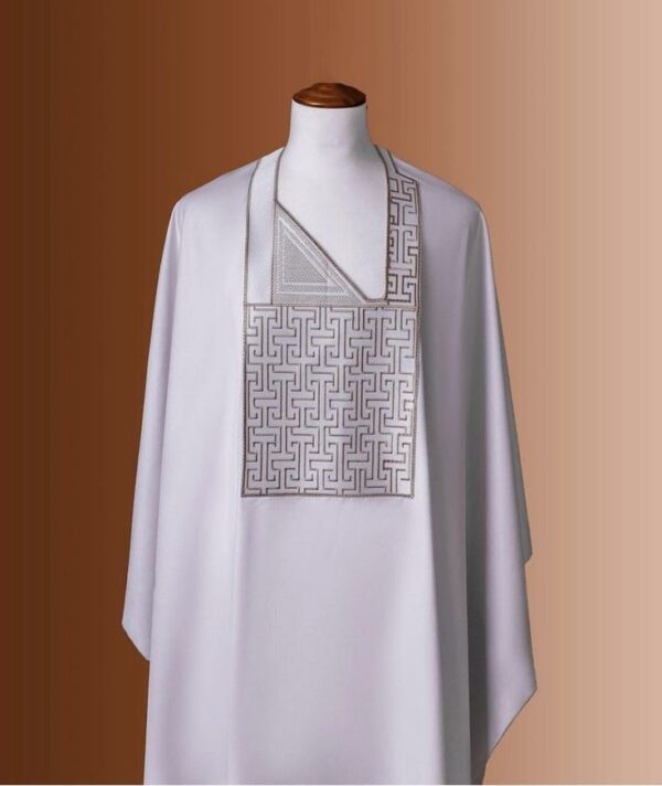 White Agbada With Embroidery Design
