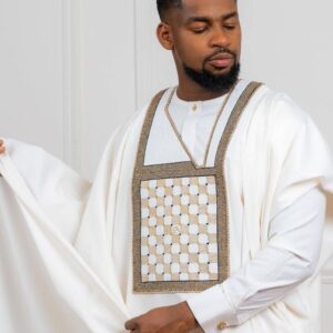 White Wedding Agbada Design