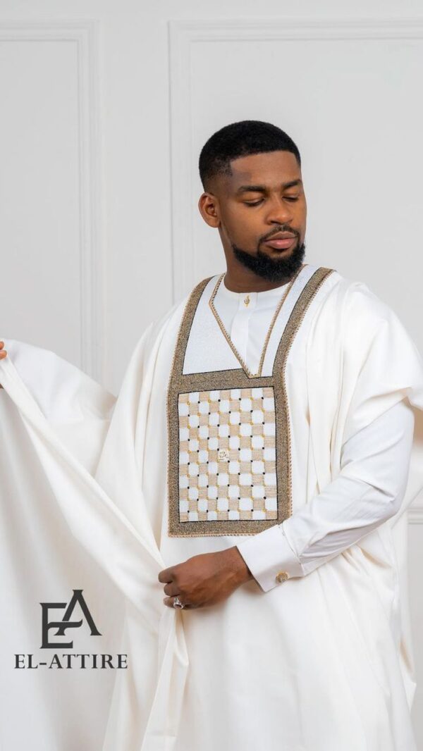 White Wedding Agbada Design
