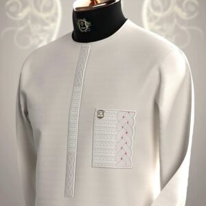 Beige Senator Wear With Beige Off White Red Design | Latest Men Senator Style | Latest Senator Style For Men | Latest Senator Wears For Guys | Trending Senator Style For Men