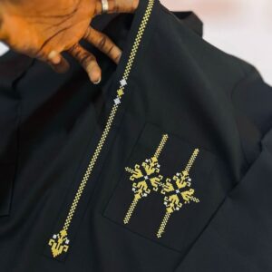 Black Colour Senator Wear With Dark Gold Embroidery | Black Senator Styles For Male | Latest Senator Styles For Men | Latest Senator Wears For Guys