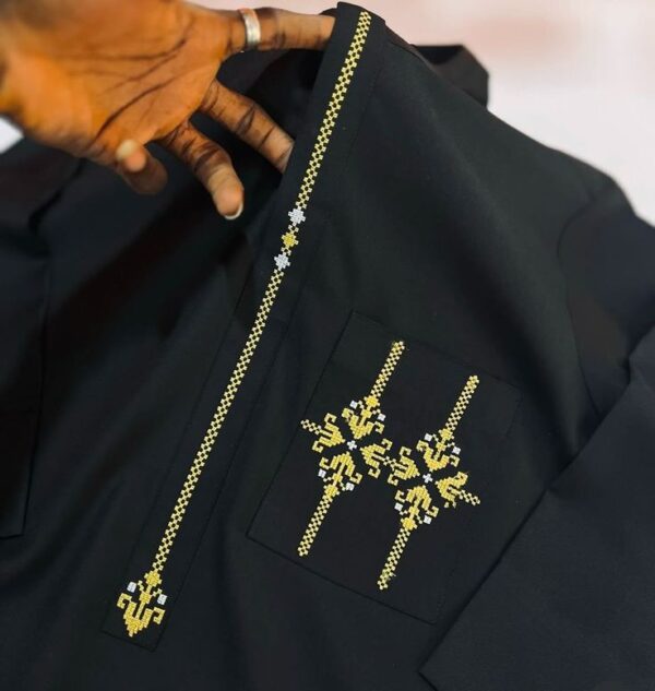 Black Colour Senator Wear With Dark Gold Embroidery | Black Senator Styles For Male | Latest Senator Styles For Men | Latest Senator Wears For Guys