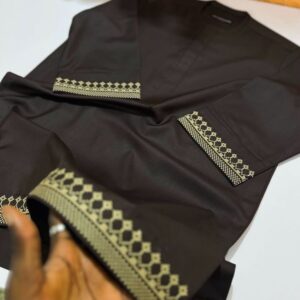 Black Colour Senator Wears With Gold Embroidery