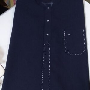 Dark Navy Blue Senator Wear With Light Gold Design