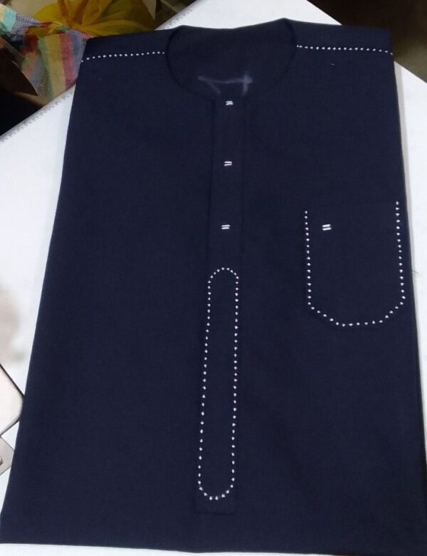 Dark Navy Blue Senator Wear With Light Gold Design