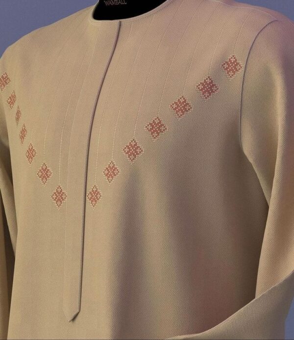 Gold Kaftan Wear With Deep Gold Design