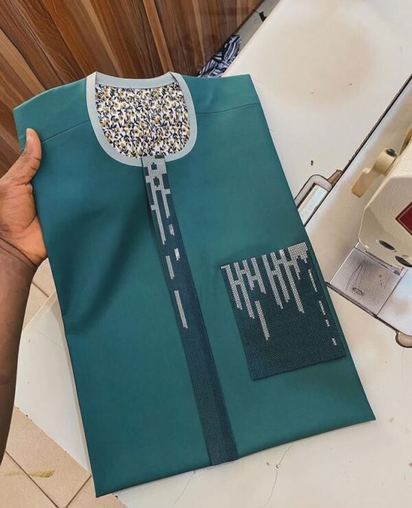 Green Senator Wear With Light Grey Design | Green Senator Style For Male | Latest Senator Style For Men | Trending Senator Style For Men