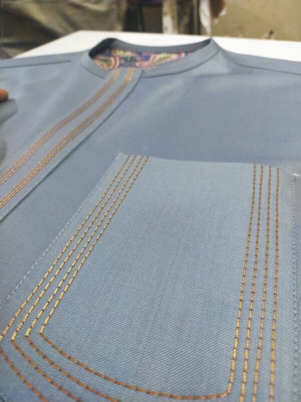 Light Grey Senator Wear With Gold Design