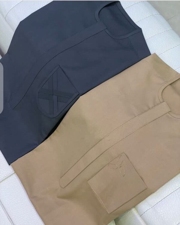 Navy Blue Senator Wear and Dark Gold Senator Wear With Simple Design | Simple Senator Style For Men | Latest Men Senator Wears