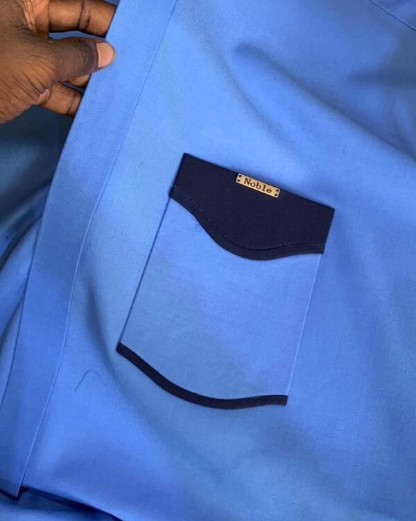 Sky Blue Senator Wear With Navy Blue Design | Trending Senator Style For Men | Latest Senator Style For Men | Latest Senator Wears For Guys