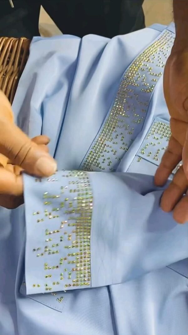 Sky Blue Senator With Golden Shimmer
