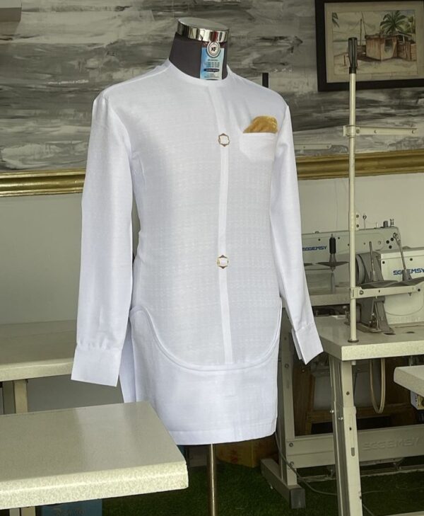White Etibor Wear With Gold Design