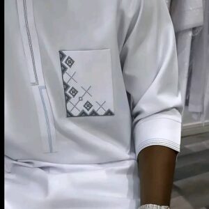 WhIte Senator Wears With Navy Blue Embroidery